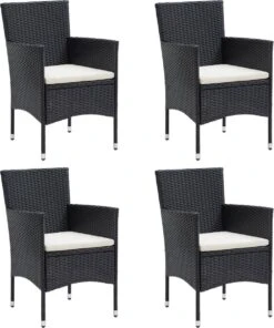 VidaXL 5-delige Tuinset Met Kussens Zwart -Tuinmeubelen Winkel 1000x1200 3