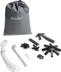 Casaria Paviljoen Lorca 3x3m - UV-bescherming 50+ Metaal - Antraciet -Tuinmeubelen Winkel 1015x1200