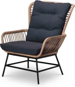 BUITEN Living Dex Wicker Loungestoel Tuin | Wicker + Aluminium | Bamboe Antraciet -Tuinmeubelen Winkel 1025x1200 2