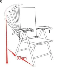Tuinstoel Standenstoel Aluminium Antraciet 7 Standen Per 2 Stuks -Tuinmeubelen Winkel 1038x1200