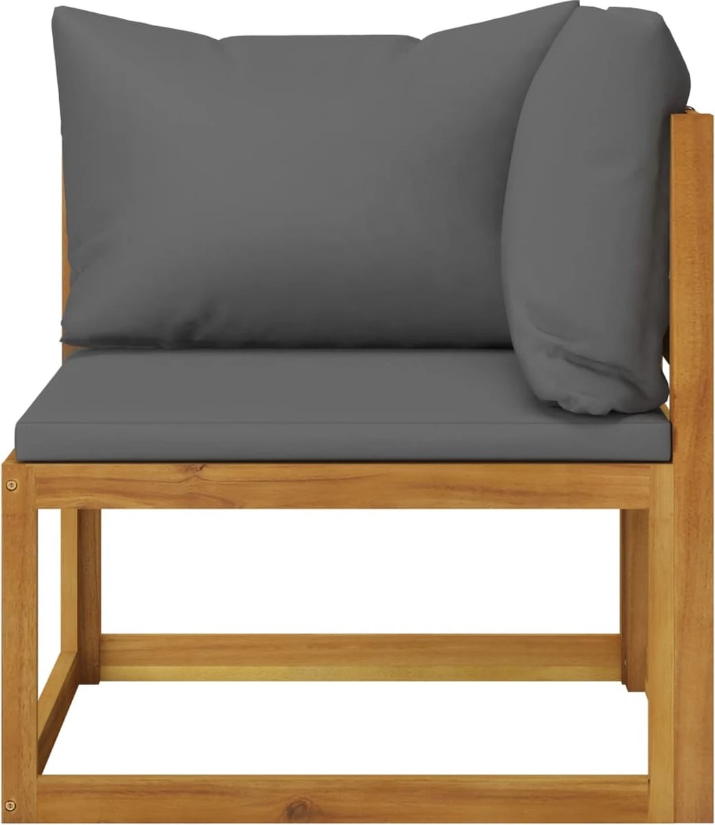 Decoways - 7-delige Loungeset Met Kussens Massief Acaciahout 7 Decoways - 7-delige Loungeset Met Kussens Massief Acaciahout - Afbeelding 5