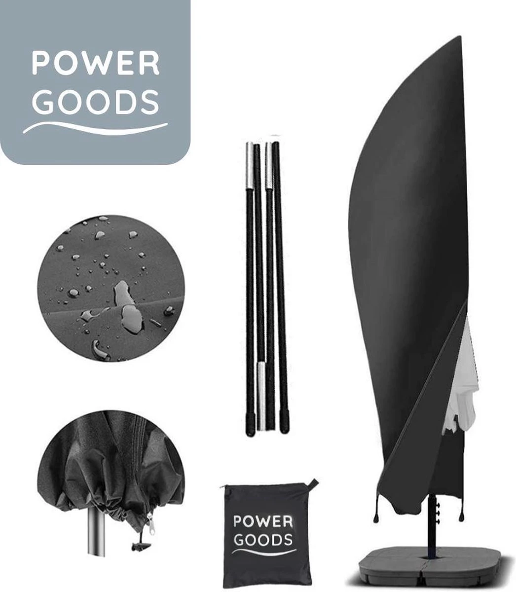 Power Goods Parasolhoes XXL Voor Zweefparasol – Parasolhoes Met Rits En Stok – Parasolhoes Staande Parasol – Tuinmeubelhoezen – Beschermhoes Zweefparasol – Waterproof – Anti-UV – 280 X 81 Cm 3 Power Goods Parasolhoes XXL Voor Zweefparasol – Parasolhoes Met Rits En Stok – Parasolhoes Staande Parasol – Tuinmeubelhoezen – Beschermhoes Zweefparasol – Waterproof – Anti-UV – 280 X 81 Cm