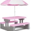 Spielwerk Kinder Tuinset – Incl. Parasol UV-bescherming - Roze Grijs -Tuinmeubelen Winkel 1067x1200 1