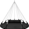 Hangnest Voor Binnen & Buiten. Met Groot En Dik Kussen Voor Volwassenen & Kinderen. Belastbaar Tot 125 Kg. VITA5 (Zwart) -Tuinmeubelen Winkel 1072x1200