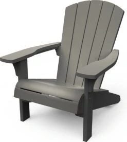 Keter Troy Adirondack Tuinstoel - Set Van 2 - 81x80x96,5cm - Lichtgrijs -Tuinmeubelen Winkel 1073x1200