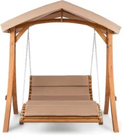 Bermuda Hollywoodschommel Tuinschommelbank 130 Cm 2-zits Zonneluifel -Tuinmeubelen Winkel 1078x1200