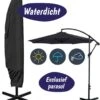 Merkloos Parasolhoes Met Rits En Trekkoord – Beschermhoes Voor Zweefparasol & Staande Parasol – Waterdicht Afdekhoes – Hoes Voor Hangparasol – Inclusief Opberghoes – Zwart - 205 Cm -Tuinmeubelen Winkel 1093x1200