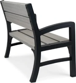 Keter Montero Tuinbank – 2-personen - 120x61x91cm - Grafiet -Tuinmeubelen Winkel 1103x1200