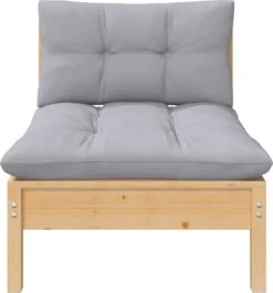 VidaXL 3-delige Loungeset Met Grijze Kussens Massief Grenenhout -Tuinmeubelen Winkel 1118x1200 1