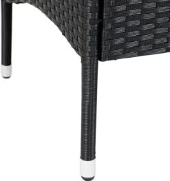 Casaria Tuinbank Polyrattan – 2 Zitter Incl. Tafel & Kussens – Zwart -Tuinmeubelen Winkel 1128x1200 1