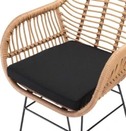 Casaria Tuinset Bali 3 Delig – 1 Tafel/2 Stoelen – Naturel Zwart -Tuinmeubelen Winkel 1149x1200 5