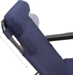Relaxdays Ligstoel Inklapbaar - Ligbed Met Hoofdsteun - Strandstoel Verstelbaar - Camping - Donkerblauwe -Tuinmeubelen Winkel 1162x1200 3