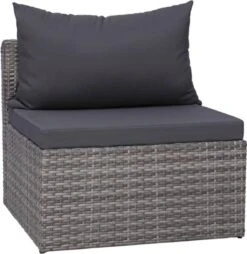 VidaXL 3-delige Loungeset Met Kussens Poly Rattan Grijs -Tuinmeubelen Winkel 1165x1200 1