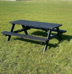 Goedkopepicknicktafels.nl | Zwarte XL Picknicktafel | Tuintafel 6 Persoons | Zwart Gespoten Gedroogd Grenen Hout! -Tuinmeubelen Winkel 1177x1200 2
