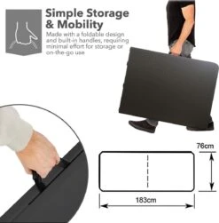 MaxxGarden Vouwtafel - Zwart - Rotanlook - 180x75x74 Cm -Tuinmeubelen Winkel 1180x1200 3