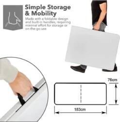 MaxxGarden Vouwtafel - Opvouwbare Kampeer Tafel - Tuin - Camping - Binnen - Weersbestendig - 180 X 74 X 74cm- Wit -Tuinmeubelen Winkel 1180x1200 4