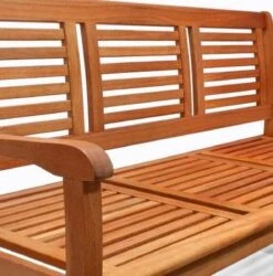 Casaria Tuinbank - FSC®-Gecertificeerd Eucalyptushout - 153cm Bruin -Tuinmeubelen Winkel 1185x1200 4