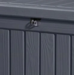 Keter Rockwood Opbergbox - 570L - 155x72,4x64,4cm - Grafiet -Tuinmeubelen Winkel 1185x1200 8