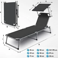 Sens Design Zonnebed - Ligbed Inklapbaar Met Zonneklep - Grijs -Tuinmeubelen Winkel 1191x1200 2