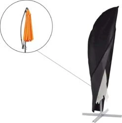 Parasolhoes Voor Zweefparasol - 265 Cm - Zwart - Waterbestendige Hoes Voor Parasol - Parasolhoes Staande Parasol Met Rits -Tuinmeubelen Winkel 1193x1200