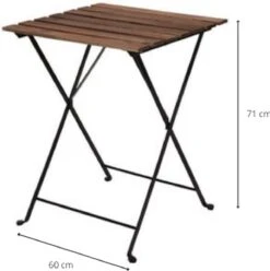 Wooners® Bistroset - Tuintafel Met Twee Stoelen - Metaal En Hout - Zwart -Tuinmeubelen Winkel 1193x1200 5