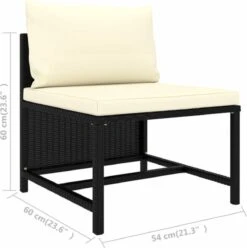 VidaXL 4-delige Loungeset Met Kussens Poly Rattan Zwart -Tuinmeubelen Winkel 1194x1200 1