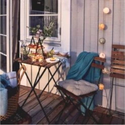 Wooners® Bistroset - Tuintafel Met Twee Stoelen - Metaal En Hout - Zwart -Tuinmeubelen Winkel 1197x1200 5