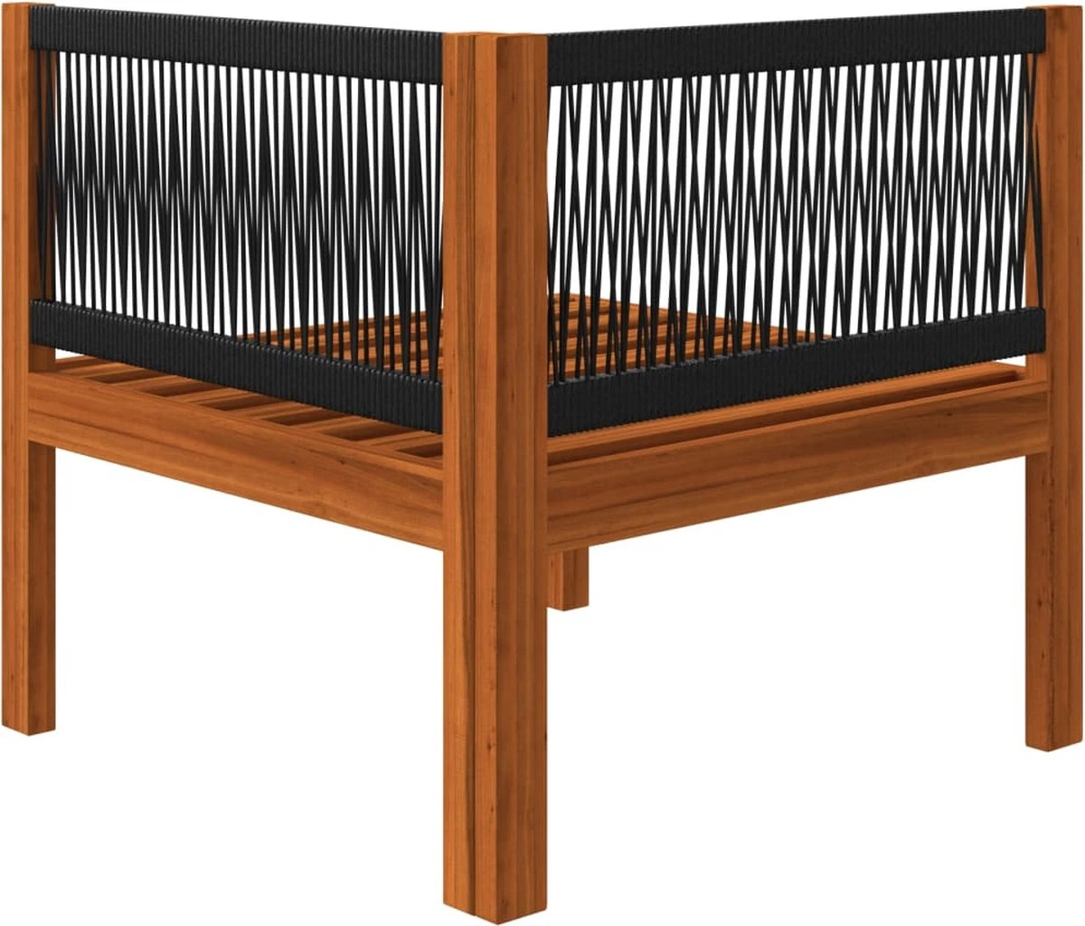 Decoways - 5-delige Loungeset Met Kussens Massief Acaciahout Crèmekleurig 12 Decoways - 5-delige Loungeset Met Kussens Massief Acaciahout Crèmekleurig - Afbeelding 11