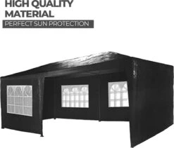 MaxxGarden Partytent - Paviljoen - 3x6m - Incl. Zijwanden - Waterdicht - Zwart -Tuinmeubelen Winkel 1200x1026 4