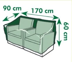 Nature - Tuinmeubelhoes - Beschermhoes Voor Loungebank - 2-zits - H60 X 170 X 90cm -Tuinmeubelen Winkel 1200x1027