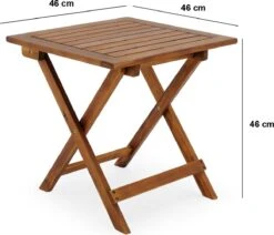 Merkloos EezyLife Houten Bijzettafel - 46x46x46cm - Acacia Hout - Tuintafel -Tuinmeubelen Winkel 1200x1028 2