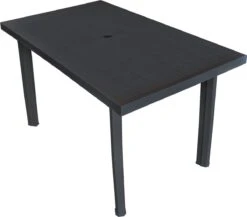 VidaXL Tuintafel 126x76x72 Cm Kunststof Antraciet -Tuinmeubelen Winkel 1200x1053