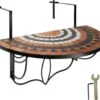 Tectake - Balkontafel Mozaïek Klapbaar - 402774 -Tuinmeubelen Winkel 1200x1060 1