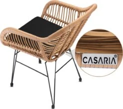 Casaria Tuinset Bali 3 Delig – 1 Tafel/2 Stoelen – Naturel Zwart -Tuinmeubelen Winkel 1200x1065 2