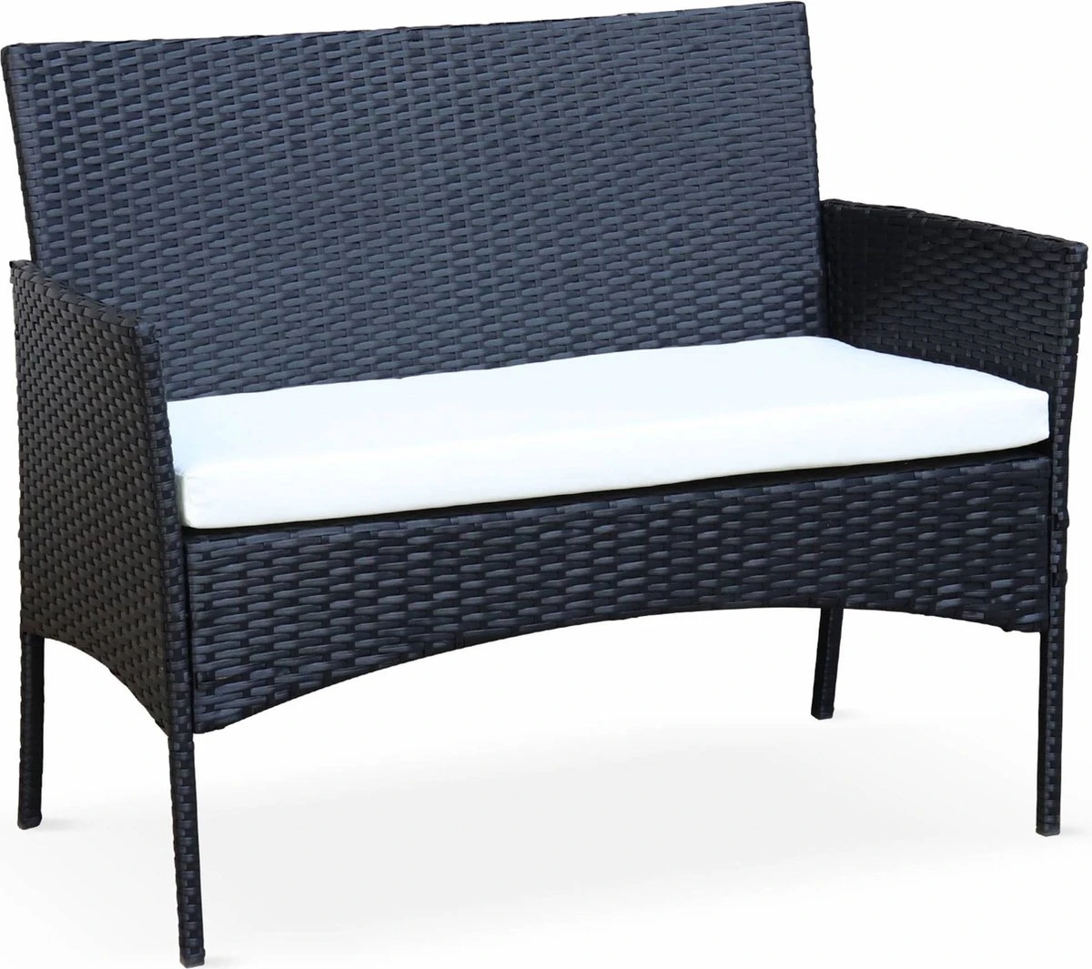 Tuinmeubel Van Gevlochten Hars, 4 Plaatsen 4 Tuinmeubel Van Gevlochten Hars, 4 Plaatsen - Afbeelding 2