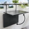 Merkloos Balkontafel Inklapbaar – Zwart – 40 X 60 X 70 Cm – Hout Balkontafeltje Hangend Balkonbar Balkontafels Opklapbaar Hangtafel – Ophangbaar Voor Aan Het Balkon – Vouwtafel Wandtafel Inklapbare Tafel – Bijzettafel – Buiten Tafeltje Klaptafel -Tuinmeubelen Winkel 1200x1074 1