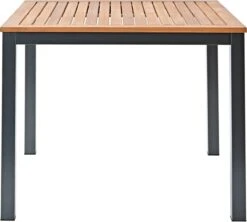 NATERIAL - Tuintafel Vierkant ORIS - 4 Personen - Houten Tafel 90x90 Cm - Aluminium - Met Houten Blad - Eucalyptus -Tuinmeubelen Winkel 1200x1079 1