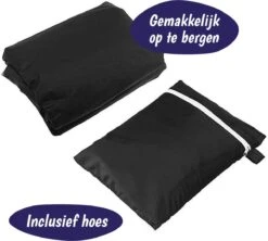 Merkloos Parasolhoes Met Rits En Trekkoord – Beschermhoes Voor Zweefparasol & Staande Parasol – Waterdicht Afdekhoes – Hoes Voor Hangparasol – Inclusief Opberghoes – Zwart - 205 Cm -Tuinmeubelen Winkel 1200x1079