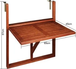 Merkloos Casaria Balkontafel - FSC®-Gecertificeerd Acaciahout – Hangend – Bruin 19 Merkloos Casaria Balkontafel - FSC®-Gecertificeerd Acaciahout – Hangend – Bruin -Tuinmeubelen Winkel 1200x1091