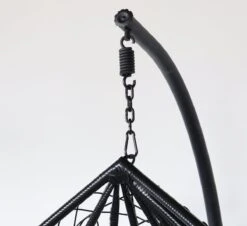 Egg Hangstoel Roundabout Zwart -Tuinmeubelen Winkel 1200x1098