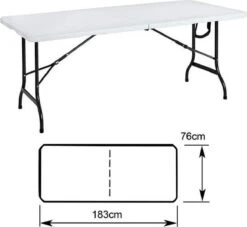MaxxGarden Klaptafel - Inklapbare Tafel - Opvouwbare Tuintafel - Weerbestendig - Inclusief Handvat - 180x70x74 -Tuinmeubelen Winkel 1200x1105 2