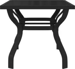 Prolenta Premium - Tuintafel 140x70x70 Cm Staal En Glas Zwart -Tuinmeubelen Winkel 1200x1108 1
