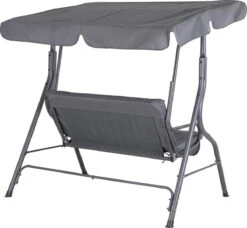 Merkloos Casaria Hollywood Schommel - Antraciet - Incl. Zonnekap -Tuinmeubelen Winkel 1200x1109