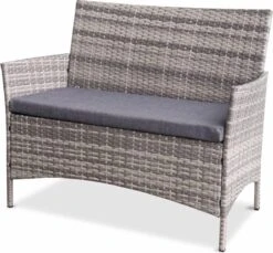 Alice's Garden Loungeset Moltès - 4 Plaatsen - Wicker - Kleine Set - Tinten Grijs/grijs -Tuinmeubelen Winkel 1200x1113 3