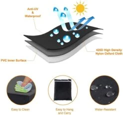 BOTC Tuinbank Beschermhoes - Beschermhoes Voor Hoekbank - Premium Tuinbank Beschermhoes - L-vorm - 300/98 X 300/98 X 70cm - Zwart -Tuinmeubelen Winkel 1200x1115