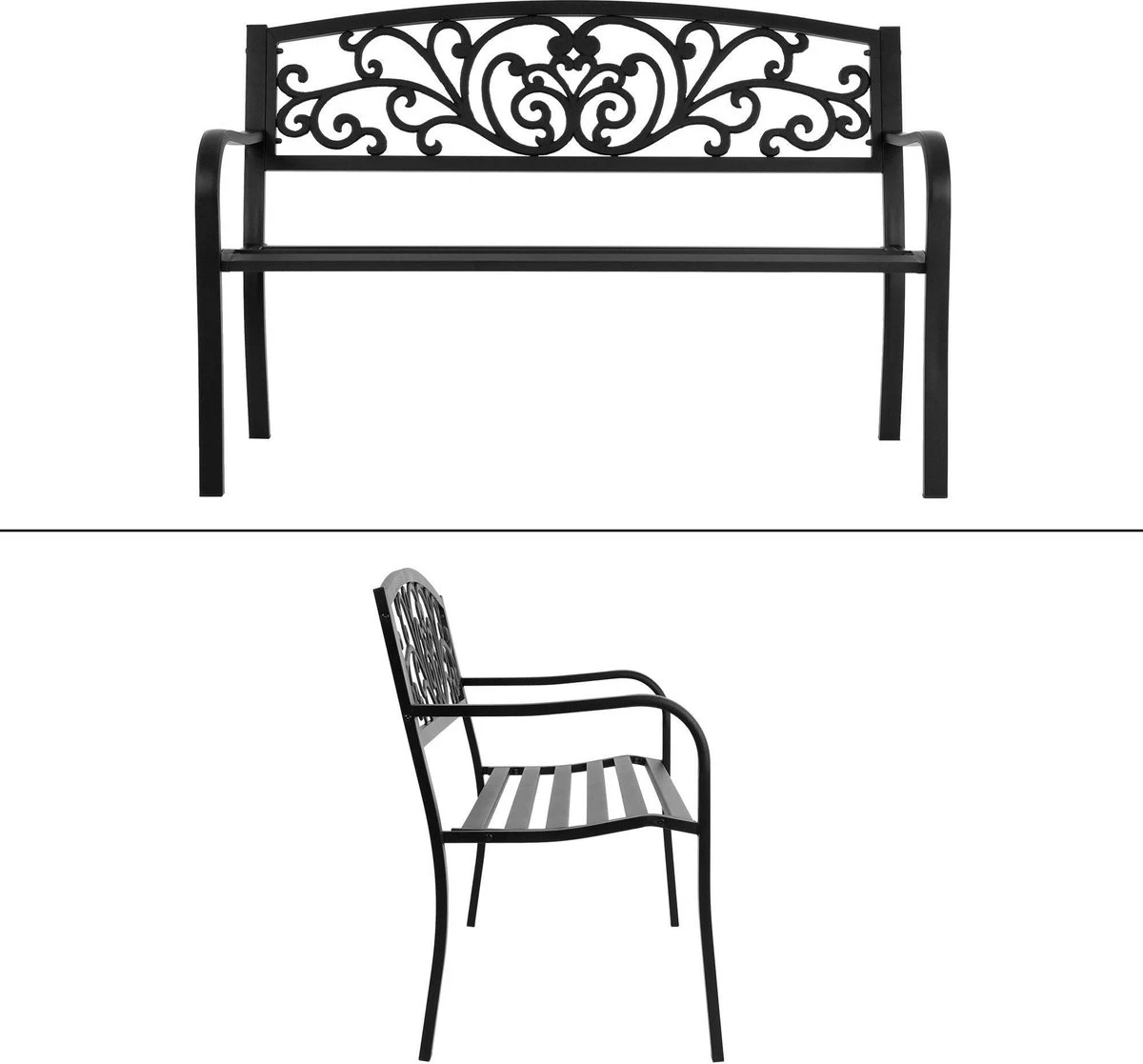 Pro Garden Tuinbank -127 X 60 - Metaal 8 Pro Garden Tuinbank -127 X 60 - Metaal - Afbeelding 6