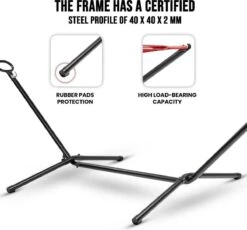 Pro Garden Standaard Voor Hangmat / Hangmat Standaard - Metaal - Zwart -Tuinmeubelen Winkel 1200x1118 2