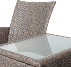 Casaria Tuinbank Polyrattan - 2-Zits Incl.Tafel - Weerbestendig Beige -Tuinmeubelen Winkel 1200x1126 5