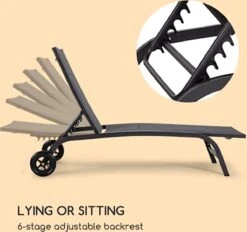 Blumfeldt Limala Tuinstoel - Ligstoel - Relaxstoel - Rugleuning In 6 Standen Verstelbaar - 2 Vielen - Draagkracht: Max. 150 Kg -Tuinmeubelen Winkel 1200x1129 2