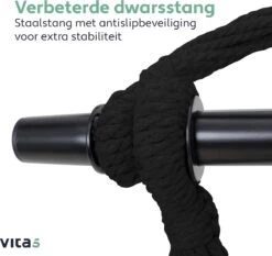 Vita5 XXL Hangstoel | Binnen&Buiten Hangnest | Incl. 2 Kussens En Boekenvak | Volwassenen&Kinderen | Hangmatstoel Tot 225kg | Beige -Tuinmeubelen Winkel 1200x1134